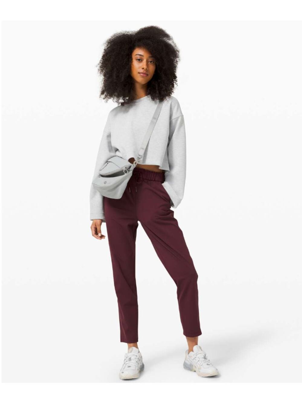 Lululemon On the Move High-Rise Ankle Pant Women's 8 Burgundy Luxtreme W5CRBS